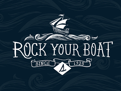 Rock Your Boat illustration ocean sailing ship sperry water