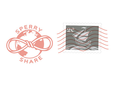 Sperry Share Postmark logo mark postmark stamp