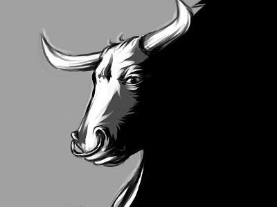 Bull bull cow illustration