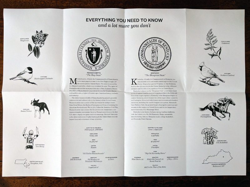 Two Commonwealths illustration invite fold map print