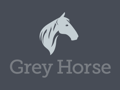 Grey Horse horse identity logo marketing sport