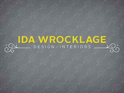 Ida Wrocklage design identity interior logo rod iron flourishes