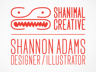 Shanimal Creative face identity lettering lettermark logo primitive