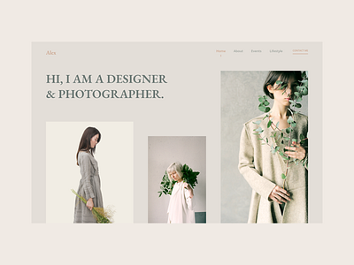 Modern & Minimal - Photographer Web Portfolio.