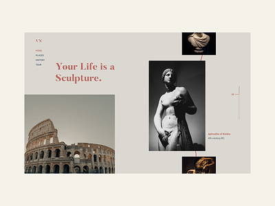 Museum - Web Concept. adobe xd modern web design museum web concept