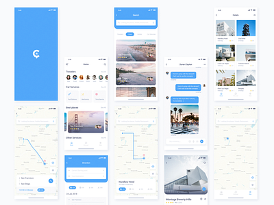 Travel App - UX Design Case Study adobe xd case study personal project process travel app trip app ui ux design ux design