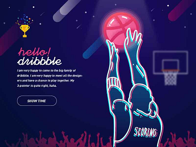 Hello Dribbble first shot，first show