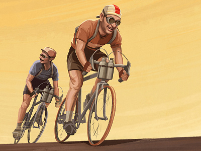 Trek Advertising Mailer bicycle illustration tour de france