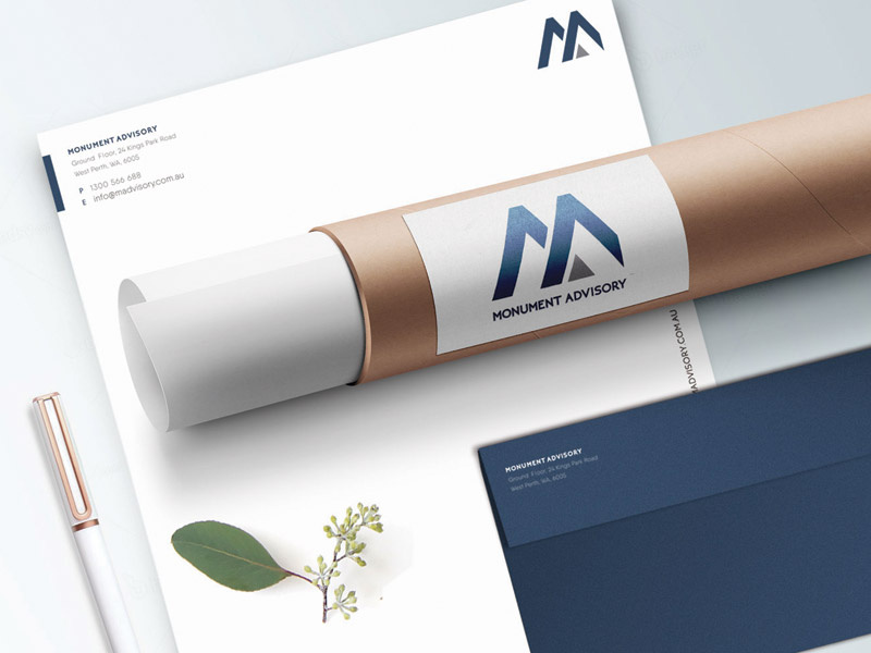 Monument Business Stationary Design stationary design smart brand presentation folders logo letterhead financial adviser business cards envelops business stationary business cards branding brand identity brand design
