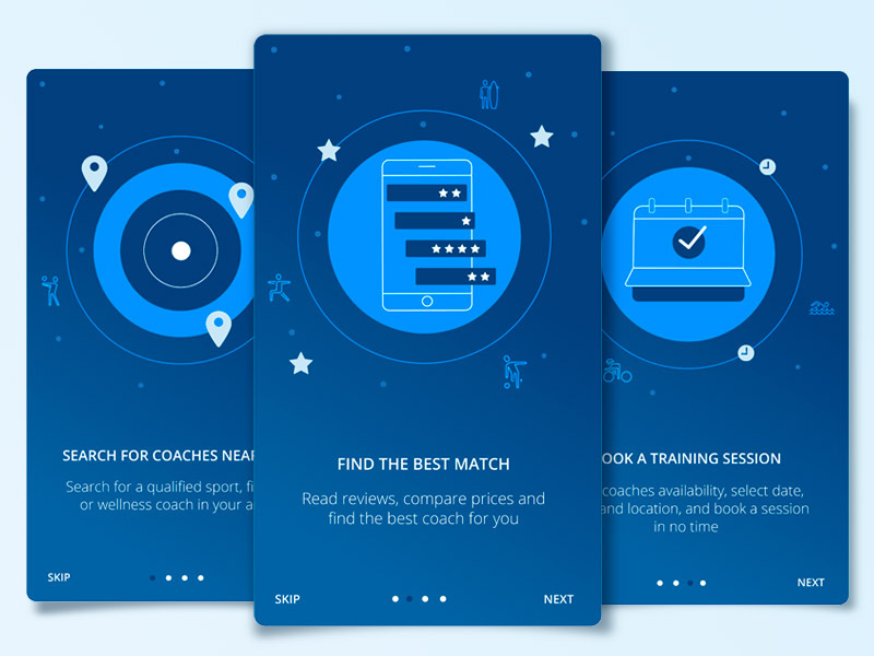 On-boarding Walkthrough Screens app design on boarding walkthrough on boarding screens iu design walkthrough screens ios app mobile app