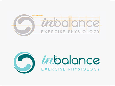 In Balance Exercise Physiology Logo Design branding health logo logo logo design medical logo physiology logo