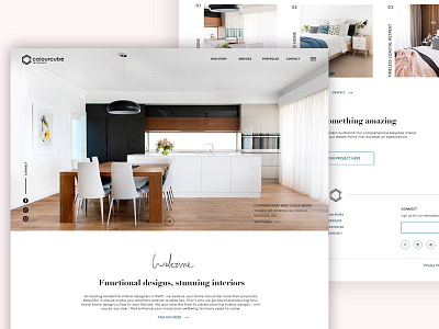 Colour Cube Interiors Home Page interior design website ui design website design