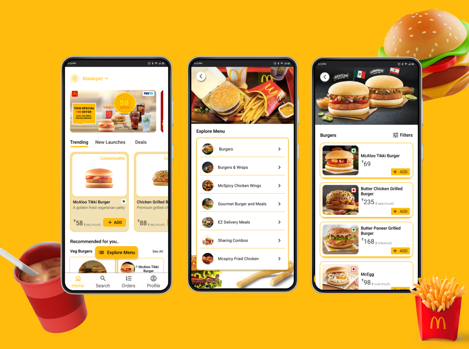 Mcdonals Re-Design by Akhil Male on Dribbble