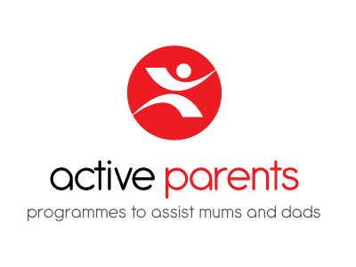 Active Parents design logo logo design red type