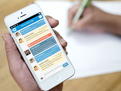 Mobile Chat UI ios mobile project management tool