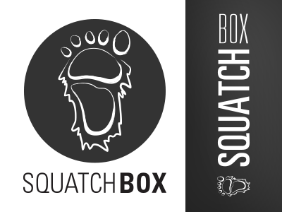 Squatchbox branding logo design typography