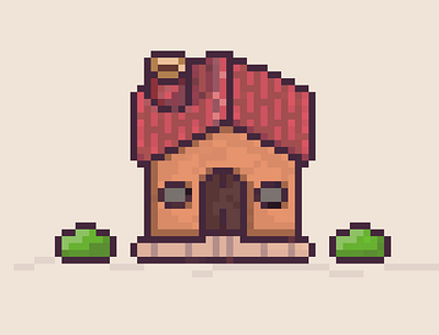 The pixel hut illustration minimal pixel art pixel illustration