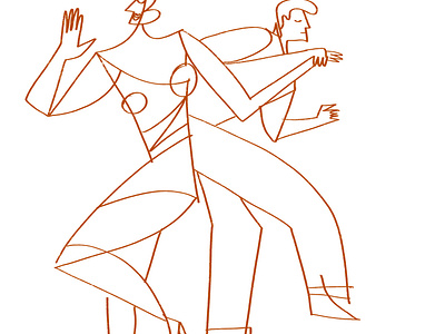 Dance Jive Two editorial illustration lovers