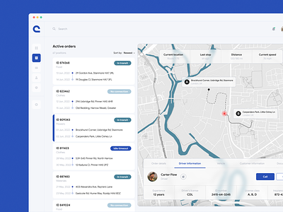 Logistics I Web App I Dashboard by Ruslan Kuletski for UX MIND ™ Design ...