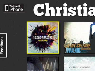 Christian Music Website Snap