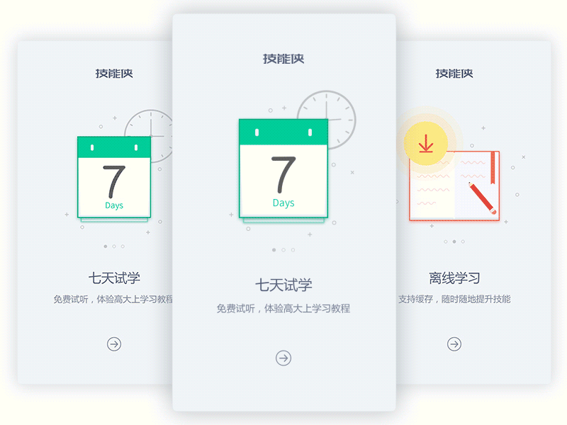 Guide page dynamic effect