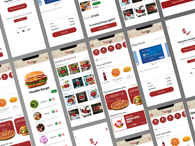Foodzyx - UI/UX adobe xd appdesign case study figma product design ui user research ux