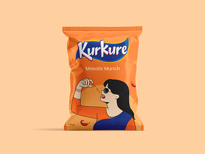 Kurkure - Packaging Redesign blue highlight character design girl power illustration illustration indian india branding indian female character indian packaging kurkure kurkure redign orange brand identity orange branding orange packaging packaging redesign pepsico snack identity snack packaging snack time snacks identity swag