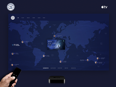 World Surf League Apple TV - Prototype app apple tv interaction ios tvos ui ux wip world map
