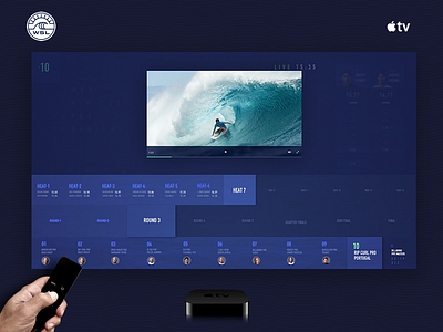 World Surf League Apple TV - Prototype app apple tv interaction ios tvos ui ux wip world map