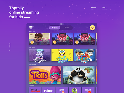Toptally iPad App - Home ios ipad kids app mobile ui video video app