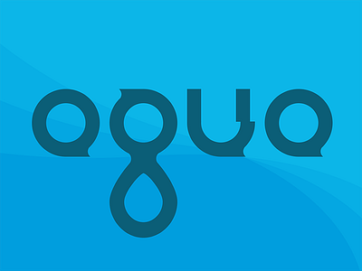 Agua agua branding flat identity logo minimal product style water