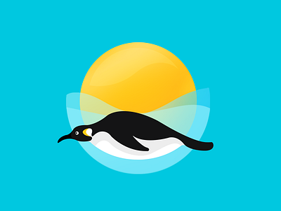 Penguin App Icon appicon blueplanet cute flat iconography minimal penguin ui ux