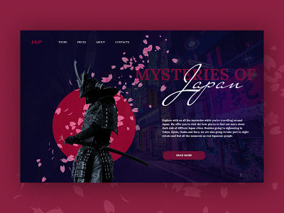 DESIGN CONCEPT "MYSTERIES OF JAPAN" IN PHOTOSHOP design designconcept figma japan photoshop travelling ui ux uxuidesign webdesign