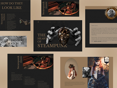 LONGREAD "STEAMPUNK" IN FIGMA design designconcept figma illustration longread photoshop steampunk ui ux uxuidesign webdesign website