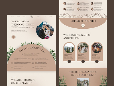 LANDING PAGE "WEDDING" IN FIGMA design designconcept figma illustration landingpage photoshop ui ux uxuidesign webdesign website wedding