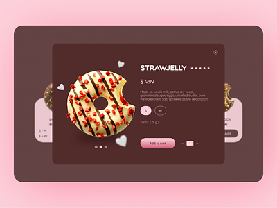 Landing Page | Product Card | Donut shop | UX/UI branding design donut donut shop figma illustration landing landing page logo photoshop pop up product card ui ux uxuidesign webdesign