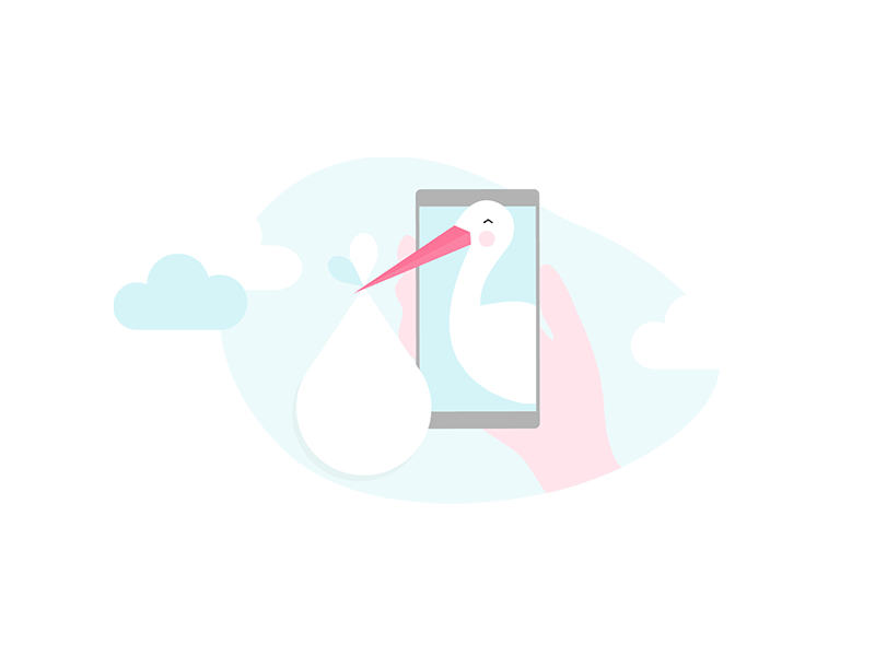 Stork & Baby Motion Graphic