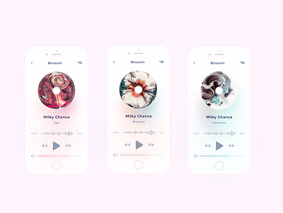 Dreamy Music Player Daily UI color musicplayer ui