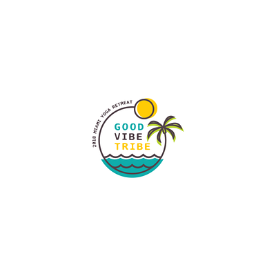 Goodvibe Logo beach logo palm beach sun water