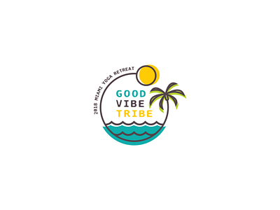 Goodvibe Logo beach logo palm beach sun water