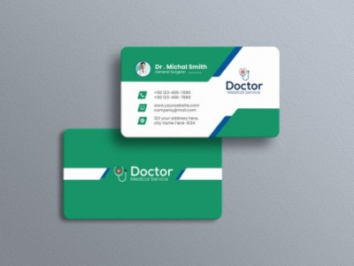 Medical professional business card design branding card graphic design logo medical card design visiting