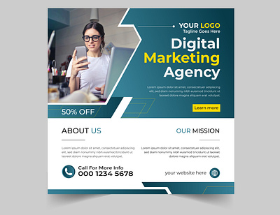 Creative Business Social Media Post Template ads branding business business id card creative design design graphic design media post social vector web