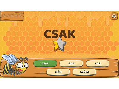 Bee & beehive level from Buggy Words game