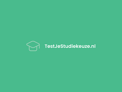 testjestudiekeuze.nl logo design branding dutch education graduation cap logo logo design logotype netherlands pastel pastel green school website logo