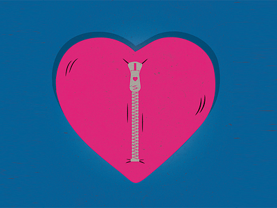 Zipped heart editorial heart illustration love zip