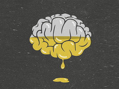 Liquefying brain brain editorial illustration liquefy vector