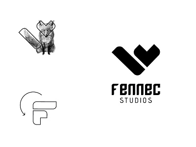 Fennec Logo branding design fennec fox logo studios