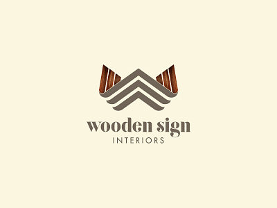 Wooden Sign Interiors branding design interiors logo sign wooden