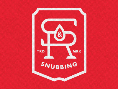 S&R Snubbing Logo badge drop futura lines logo monogram oil r red s sr white