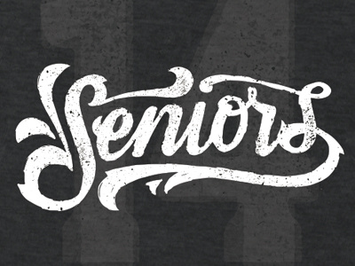 2014 Seniors Shirt 2014 gray grey hand lettered lettering seniors tshirt white